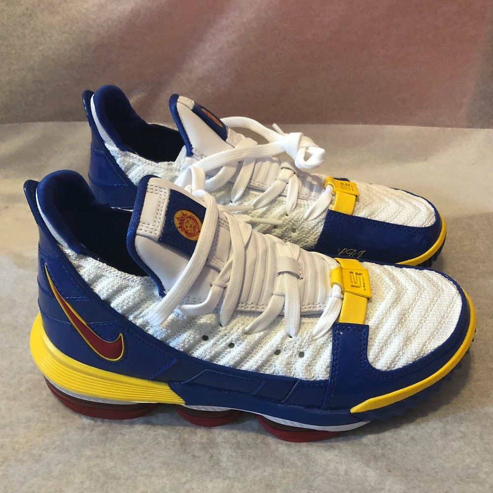 Nike Lebron 16 XVI SB Superbron Basketball Shoes White Blue CD2451-100 Men's 5.5
